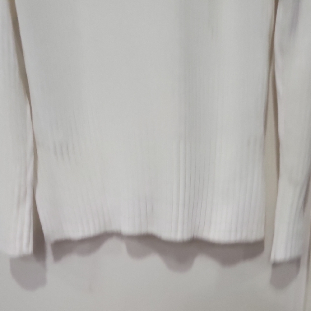 Elegant White Cowl Neck Sweater - Picture 7 of 7